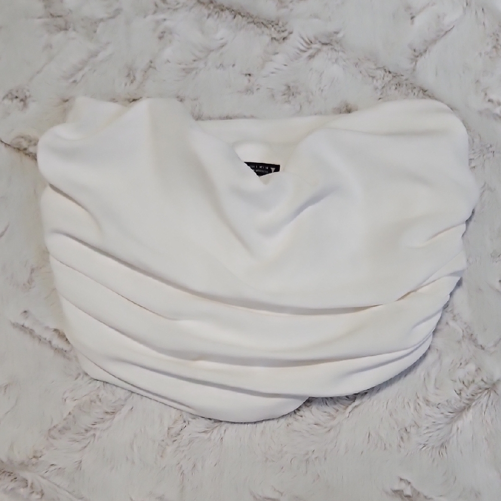 Zara White Draped Fabric
